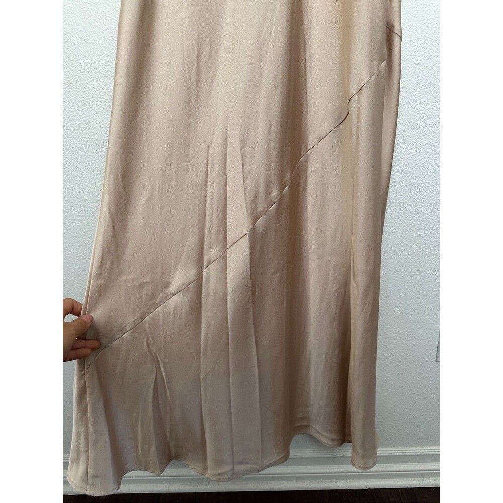 NWT Show Me Your Mumu Tuscany Satin Cowl Neck Slip Dress Champagne Women's Small - Picture 13 of 13